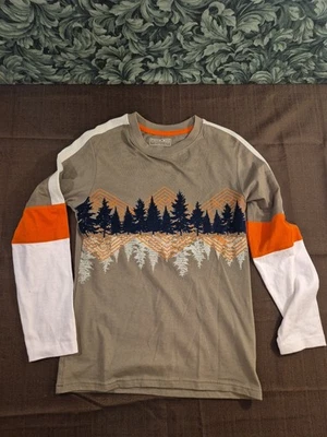 Cherokee Niños Pullover Sudadera Árboles Verde Naranja 10/12 Foto 1 de 4