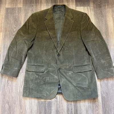 Lands’ End Olive Green Men’s Corduroy Blazer Size 46L Preppy Y2K 2 Business - Image 1 of 4