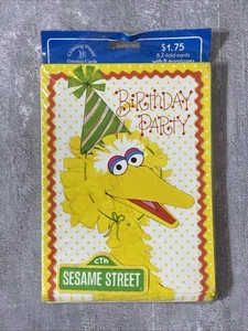 Vintage Sesamstraße Geburtstag Party Einladungen Jim Henson Muppets großer Vogel - Bild 1 von 8