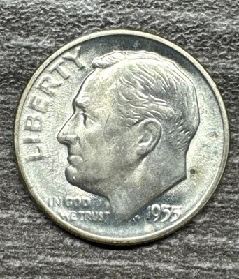 1955-S/S West RPM-001 Roosevelt Silver Dime NGC Variety Plus VP-001 - Image 1 of 4