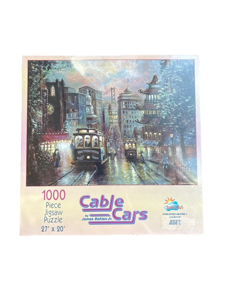 SunsOut Cable Cars by James Behlen Jr. 1000 Piece Jigsaw Puzzle