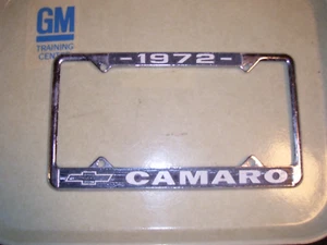 1972 Chevrolet Chevy Camaro Metal License Plate Frame - Picture 1 of 2