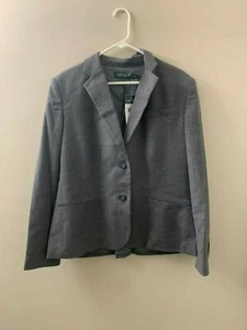 Nuevo con etiquetas $295.00 Lauren Ralph Lauren Gris Blazer/Chaqueta PRESP19 Talla Multi - Imagen 1 de 7