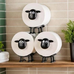3d Sheep Toilet Paper Holder - Cute Bathroom Decor, Freestanding Design - Imagen 1 de 9
