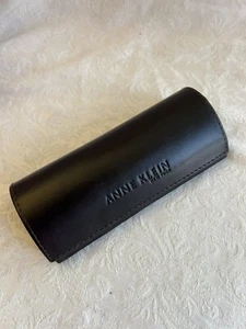 Ann Klein Eyeglass Case Dark Brown Leather Magnetic Closure Semi-hard case only - Picture 1 of 2