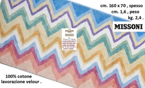 Tappeto MISSONI cm. 160 x 70 cotone 100% macro chevron tuftato multiuso . - Picture 1 of 11