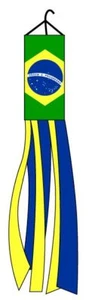 Brazil Windsock Brazilian Polyester 60 Inch Outdoor Garden Wind Sock Decoration - Picture 1 of 1