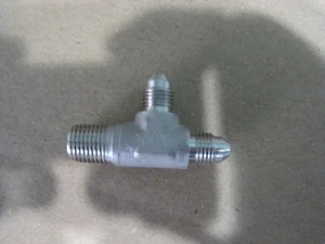 NOS Stainless Steel Tee 1/4 JIC x 1/4 NPT Lot Q459 - Picture 1 of 2