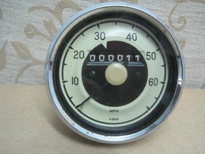 NOS OEM VDO 97mm 70MPH IVORY SPEEDOMETER VINTAGE DKW MERCEDES BMW BORKWARD LLOYD - Picture 1 of 7