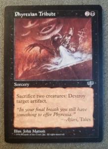 MTG Card Phyrexian Tribute Mirage Black Rare Sorcery Reserved List(DS3D1P3)..... - Picture 1 of 6