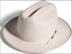 Open Road Hat Fedora Hat Pure Wool Felt Hat Vintage 7 5/8-7 3/4 Open-beige - Picture 1 of 12