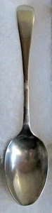 #740) SILVER PLATED DESSERT SPOON ORUBA SILVER BY WALKER AND HALL [W&H> FLAG  - Picture 1 of 2