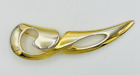 Vintage Modernist Signed Givenchy Paris New York Gold Tone Pin Brooch