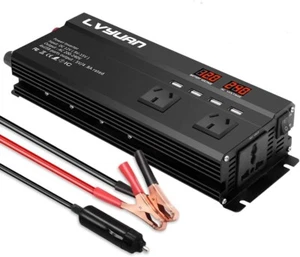 Yinleader Inverter 1000W Car Power Inverters 12v DC to 240v AC Converter with 4 - Picture 1 of 9