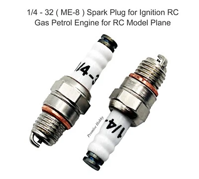 2PCS RCAME 1/4 - 32 Spark Plug for RC Gas Petrol Model Plane Engine - Image 1 of 2