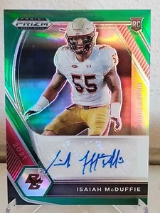 2021 Panini Prizm Draft Isaiah McDuffie Draft Picks Autographs Green - Picture 1 of 2