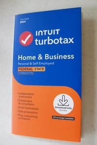 "Intuit turbotax 2024 Home & Business Federal & State Tax Prep" Free Shipping - Picture 1 of 2