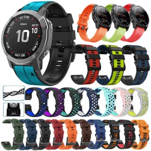 Correa de reloj de silicona para Garmin Fenix 7 7X 6 6X Pro 5 5X Plus 3 HR Epix 955 - Imagen 1 de 254