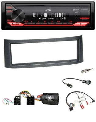 JVC Bluetooth USB DAB Lenkrad Autoradio für Smart ForFour W454 2004-2006 schwarz - Bild 1 von 4