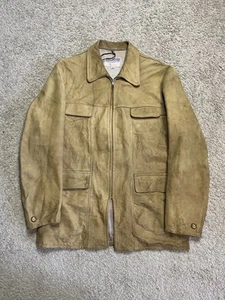 Chaqueta de gamuza vintage de piel de ciervo marrón "californiana" años 50 talla grande - Imagen 1 de 15