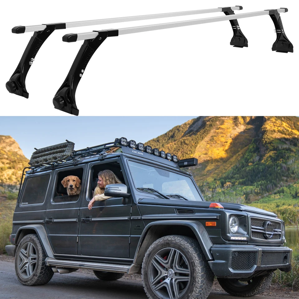 For Mercedes Benz G Class Wagon Rain Gutters Roof Rack Cross Bars Cargo Carrier Foto 1 de 4