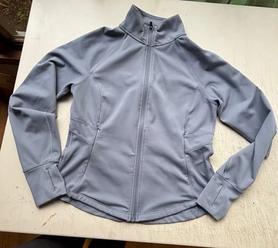 CHAQUETA LIGERA MUJER MARCA JOCKEY LIGERAMENTE USADA AZUL/GRIS MANGA LARGA MEDIANA Foto 1 de 4