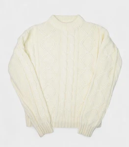 Vintage Sears Sweater Mens Large Kings Road Fisherman Chunky Cable Knit Acrylic - Picture 1 of 7