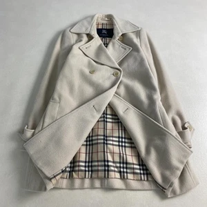 Burberry London Trench Coat Angora Wool White Beige Japan - Picture 1 of 24