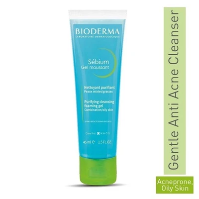 Bioderma Sebium Gel Schiumogeno Detergente Purificante per Pelle Grassa 45 ml - Immagine 1 di 4