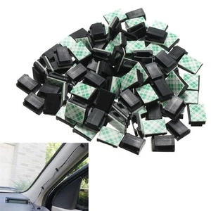 20Pack Wire Tie Cable Clamp Clip Holder Self-adhesive For Car DVR Detector GPS A - Afbeelding 1 van 6