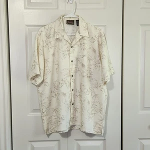 Camisa Rick's Café Para Hombres Botón Frontal Talla Med Palmera Hawaiana Campamento Vacaciones - Imagen 1 de 9