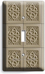 CELTIC KNOT IRISH TRINITY SYMBOL STYLE 1 GANG LIGHT SWITCH WALL PLATE ROOM DECOR - Picture 1 of 1