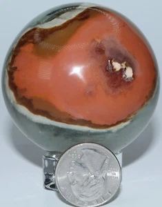 Esfera de jaspe policromado de Madagascar / 2,39" (60,70 mm) / 10,80 oz (306,17 gr) 3377 - Imagen 1 de 18