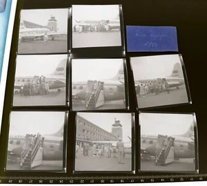 ocho grandes negativos antiguos aeropuerto Munich Riem 1952 - British Airways - Imagen 1 de 8