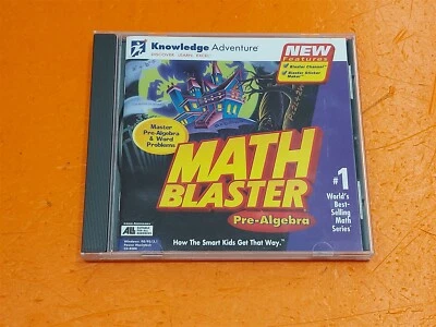 ⭐️⭐️⭐️⭐️⭐️ Davidson Math Blaster PRE-Algebra & Word Problems CD ROM - Image 1 of 4