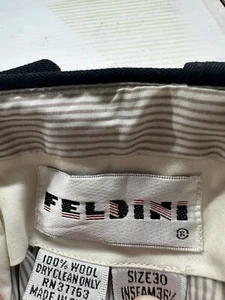 Feldini 100% Pure Wool Gray Pants Mens Size 30 - Picture 1 of 5
