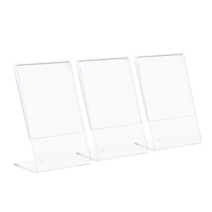 3" L-shape Acrylic Photo Frame Transparent Stand for Fujifilm Instax Mini R6T8 - Picture 1 of 7