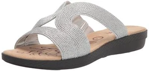 Easy Street Sandalo Donna Nia Slide, Tessuto Argento, 5,5 - Foto 1 di 1