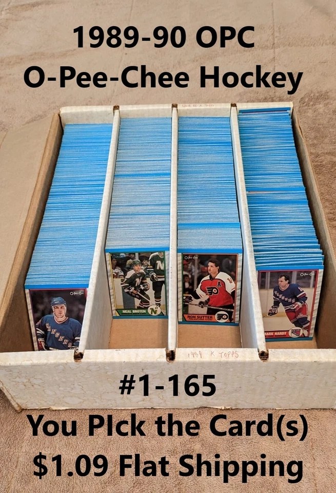 1989-90 O-Pee-Chee (OPC) Hockey #1-165-YOUR CHOICE)-$1.09 Flat Ship UPDATED 8/22 - Image 1 of 1