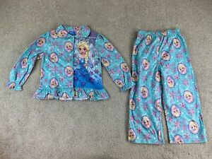 Frozen Elsa Pajamas Little Girls Soft 2 Piece Pajamas Coat Size 2T 3T 4T NEW
