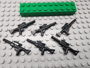 LEGO Parts Black Minifigure, Weapon Gun, Blaster SW Long - No 57899 - QTY 6 NEW! - Picture 1 of 1