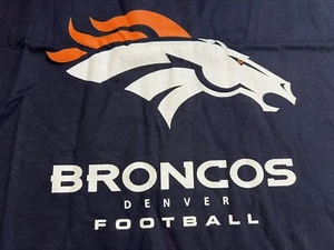 Denver Broncos Logo T-shirt Big and Tall Large Men’s Navy Tee NFL Team Apparel - Picture 1 of 9