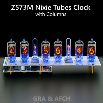 Z573M WHITE Nixie Tubes Clock Music USB Arduino Comp. Temp F/C GRA & AFCH - Image 1 of 4