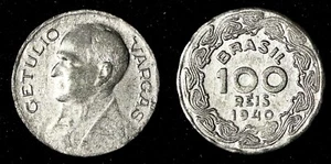BRAZIL Dr. Getulio Vargas Copper-Nickel 1940 100 Reis   KM# 544 ( 27 603) - Picture 1 of 3