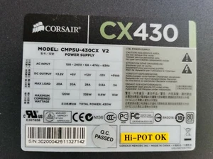 ✅Alimentation ATX Corsair CX430 430Watts - Imagen 1 de 3
