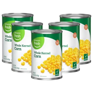 Amazon Fresh, Canned Whole Kernel Corn, 15.25 Oz (Pack of 5) - Picture 1 of 13