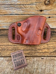 El Paso Saddlery High Slide Brown Leather OWB Holster fro S&W M&P 9 - Picture 1 of 2