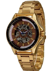 Minoir Uhren - Modell Meaux gold / braun Automatikuhr, Herrenuhr - Bild 1 von 1