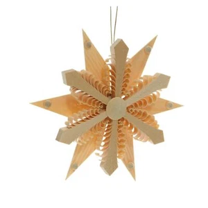 Pendenti Albero Stella di Legno Con Spanstern Ø13cm Nuovo Ciondolo Gioiello IN - Foto 1 di 2