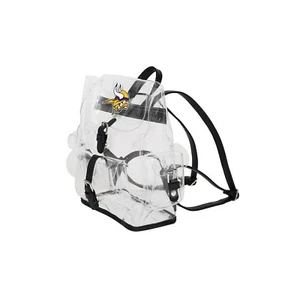 Football Minnesota Vikings Lucia Clear Backpack 12" x 4.5" x 10" Licensed - Picture 1 of 1